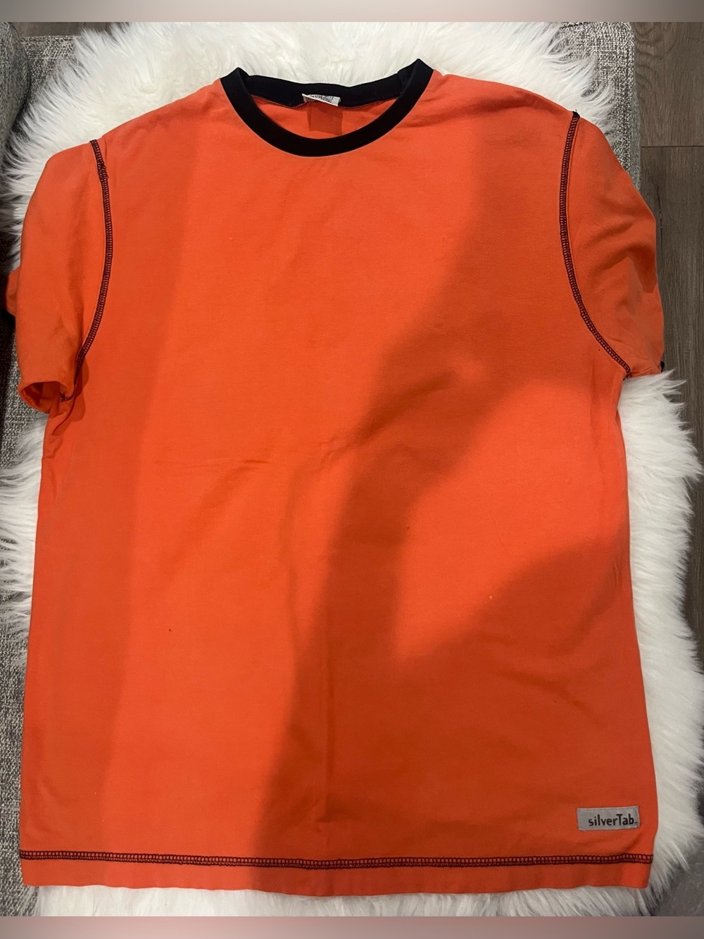 SilverTab Vintage Y2K Orange Short-Sleeve Skater Tee